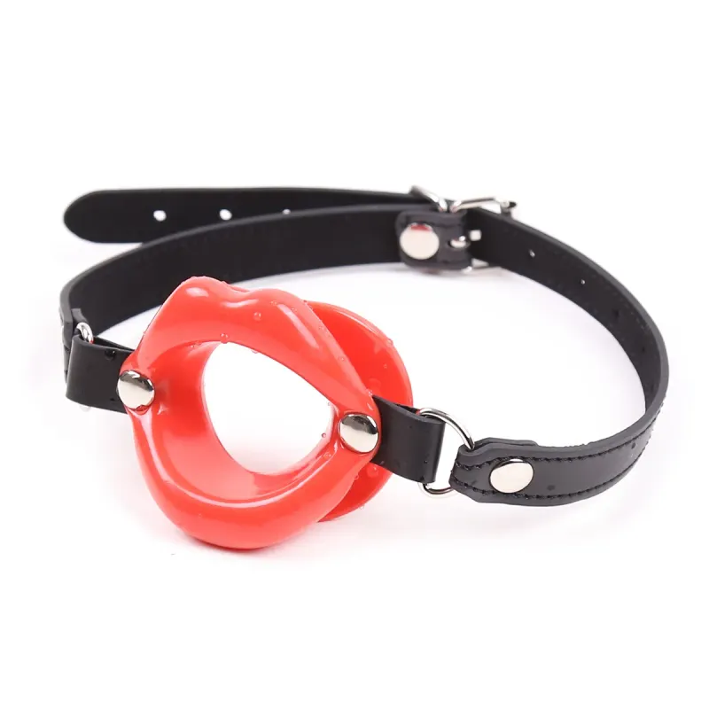 Artificial Leather Lip Ring With Open Mouth_voghion.com