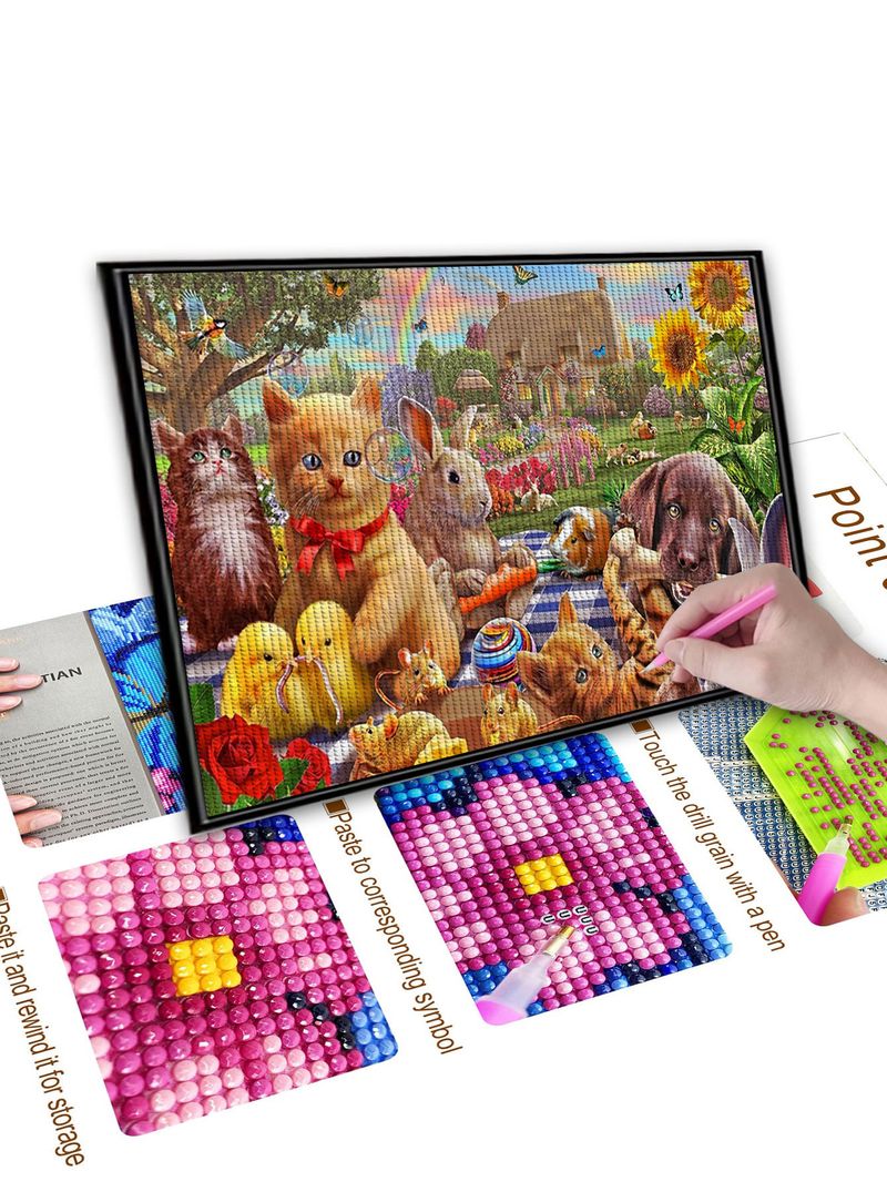5d Handmade DIY Animal World Round Diamond Paris Tower Decoration Painting_voghion.com