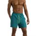 Men's Water-Repellent Swim Trunks - Double Layer & Breathable For Beach Pool & Summer Activities (Quick-Dry Black/Blue)_voghion.com