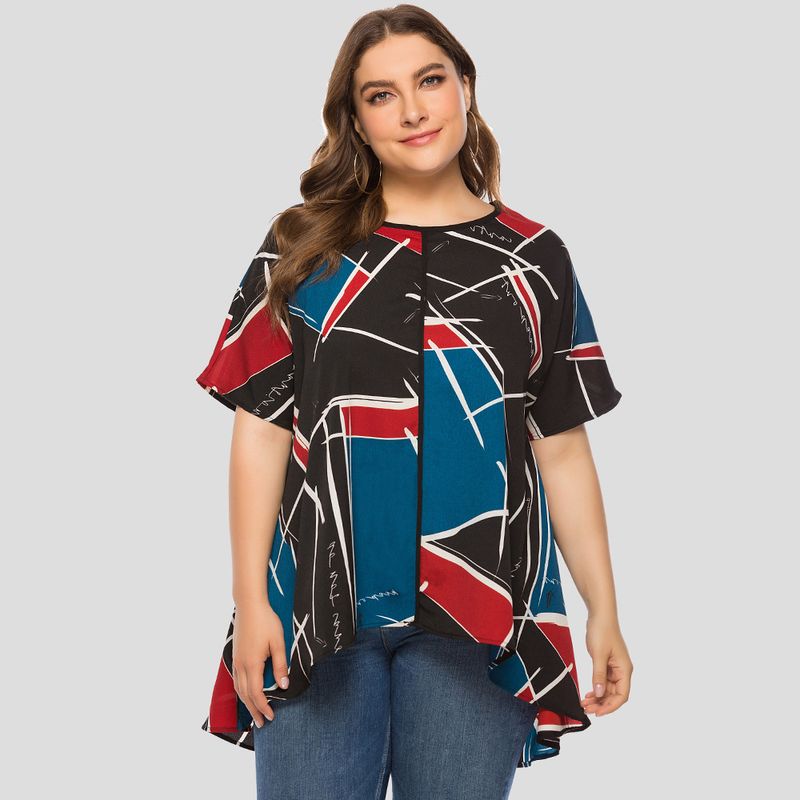 Großes Damen-T-Shirt „Fat mm Summer Loose Thin Short Sleeve“ JR5704_voghion.com