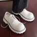 26ss Derby Men's Thick Sole Height Increasing British Style Low Top Work Boots Niche White Leather Shoes 32057_voghion.com
