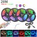 Bande lumineuse LED RVB de 1 à 20 m, changement de couleur, pour meuble TV, USB, Bluetooth, Royaume-Uni_voghion.com