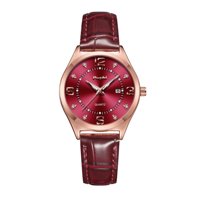 Orologio da polso al quarzo alla moda, casual, elegante, da donna, con cinturino in pelle, con data, impermeabile, originale, per ragazze_voghion.com