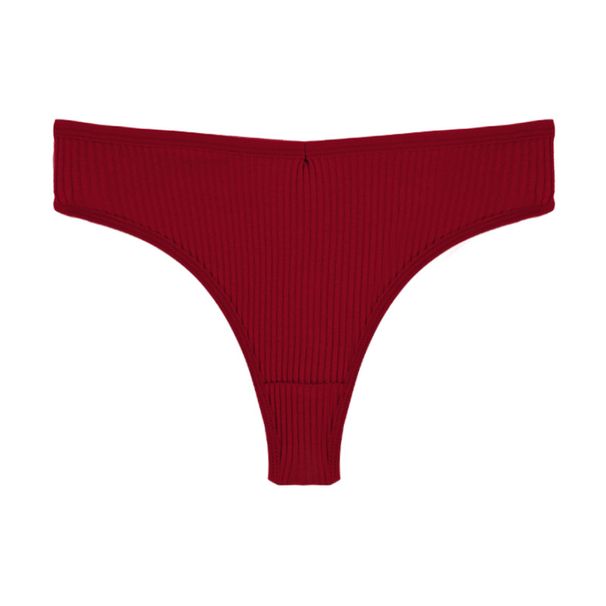European And American New Solid Color Seamless Underwear Beach Bikini Fashionable High Elastic Comfortable Triangle T Shaped Underwear_voghion.com