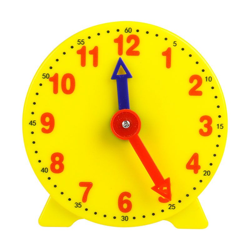 Clock model 10cm primary school mathematics first and second grade understanding time students two-needle linkage clock face clock teaching aids_voghion.com