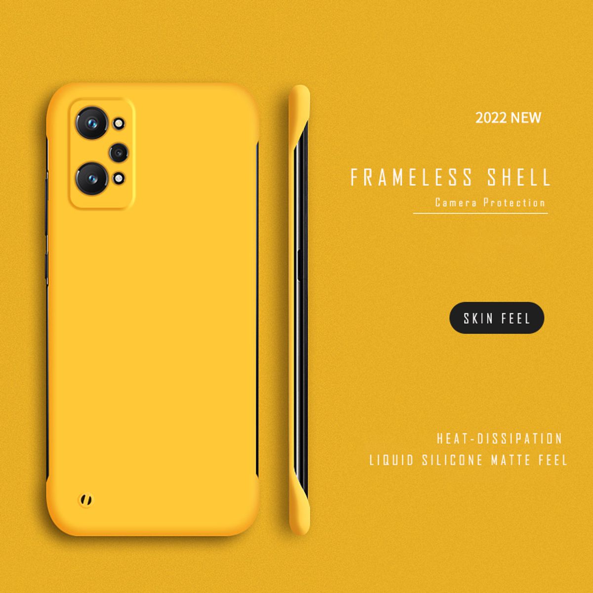 Ultradënn, schlank, haart PC-Rahmenlos Hülle fir OPPO A91 A31 A5 A9 2020 Realme GT Master Explore GT Neo 2 3 Matt Cover Hüllen_voghion.com