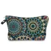 Vintage Pattern Portable Cosmetic Bag Trendy Retro Print Organizer With Zipper Multifunctional Makeup Clutch Pouch_voghion.com