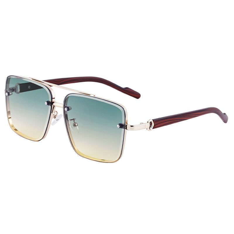 Gafas de sol con montura cuadrada Gafas de sol para hombre Moda masculina_voghion.com