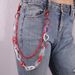 Hip Hop Double-layer Ins High Street Accessories Colorful Acrylic Pants With Hollow Peach Heart Circular Waist Chain_voghion.com