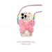 TechGlobe Zhao Lusi Same Style Pink Bow Back Clip Crossbody Suitable For IPhone 16 Pro Max 15 Phone Case 14_voghion.com
