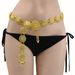 Hot Selling Ethnic Style Alloy Flower Waist With Bells And Tassels Body Chain Dance Costume Accessory_voghion.com