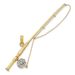 14K W/Rhodium 3-D Fly Rod Fishing Pole Charm_voghion.com