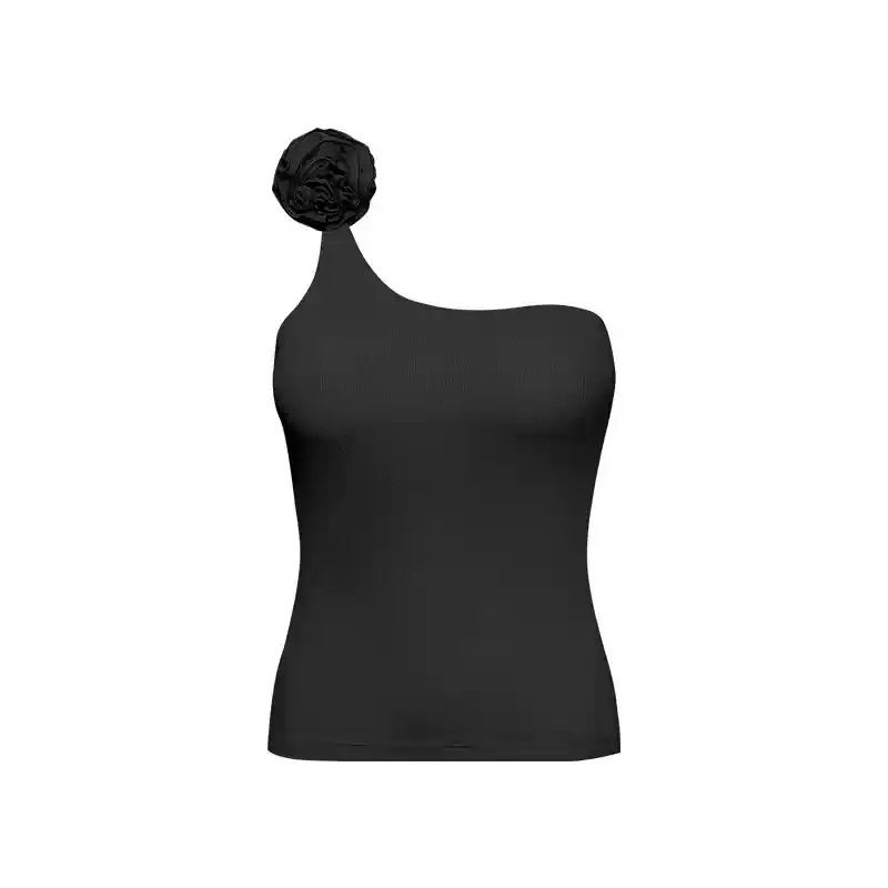 Tops esportivos casuais de alta qualidade com um ombro só, ajuste slim, colete de ioga, suspensórios para ciclismo e treinamento, roupas fitness para mulheres_voghion.com