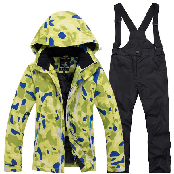 Winter-Skianzug-Set für Kinder – Wasserdichte Schneejacke und -hose für Jungen und Mädchen, wärmeisoliert für Outdoor-Aktivitäten_voghion.com