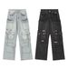 Vêtements pour femmes Tout nouveau jean punk pour hommes salopette pantalon droit populaire pour jeunes_voghion.com