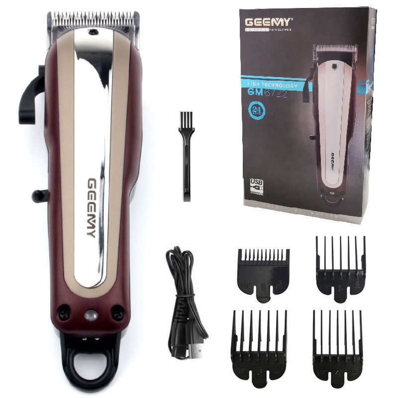Mașină de tuns fără fir Geemy originală, reîncărcabilă, pentru barbă și păr, pentru bărbați, lamă magică electrică pentru tuns_voghion.com