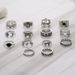 Speel Schoppen Kaart Vleugels Liefde Vlinder Maan Zon 14 Stuks Set Joint Ring_voghion.com