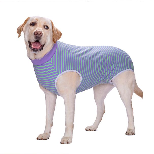 Clothes Large Golden Retriever Belly Protection Vest Pure Cotton Back Zipper Female Dog Weaning Neutering_voghion.com
