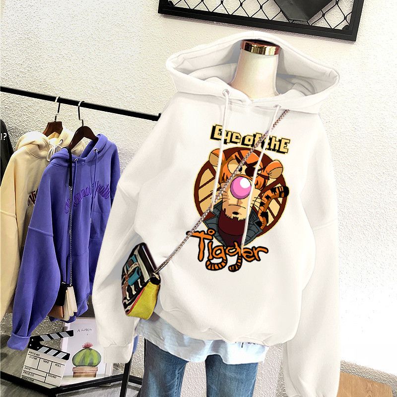 Felpa con cappuccio super hot Ins da donna autunno e inverno 2024 nuova versione coreana alla moda stile pigro BF giacca con cappuccio larga waitmore_voghion.com