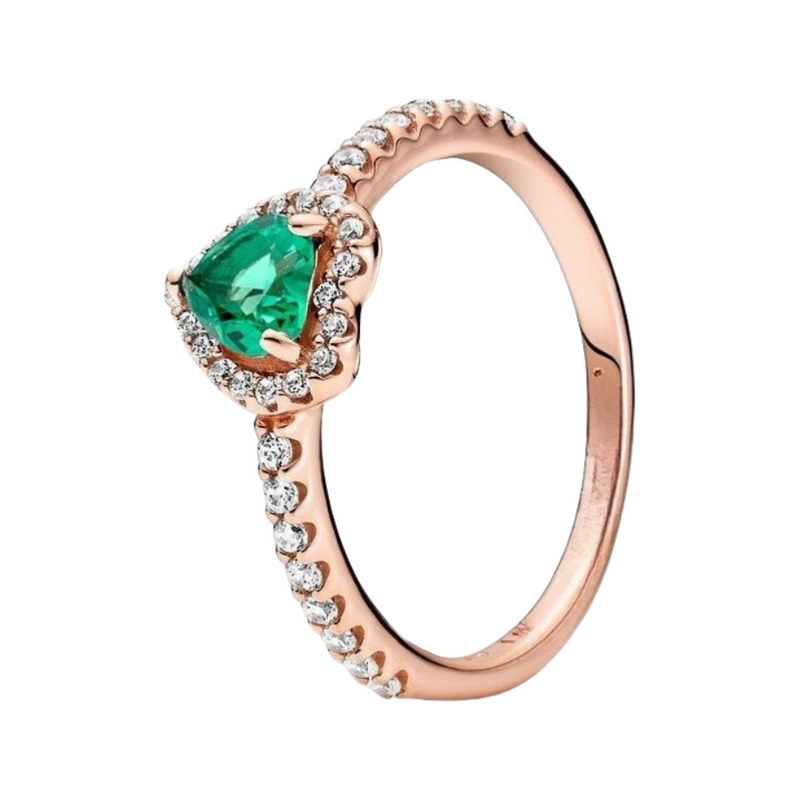 Anello a forma di cuore placcato in argento con placcatura in oro, anello a forma di cuore di lusso scintillante, tesoro rosso, alla moda e dolce_voghion.com