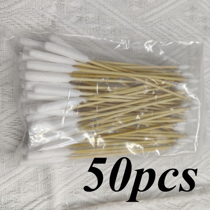 50/100/300/500/900pcs 15cmDouble Headed Cotton Swabs , Tattoo Cleaning Pet Ear Cleaning Solution Supplies For Dogs And Cats_voghion.com