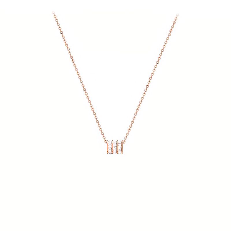 Set van een titanium ketting met smalle taille voor het hele lichaam, modieuze armband van roestvrij staal met laagjes, valt niet uit_voghion.com