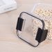 Boîtes hermétiques à double verrouillage pour aliments - Boîtes carrées en plastique sans BPA pour céréales, noix et produits secs (5 L et plus, empilables, ensemble multi-tailles)_voghion.com