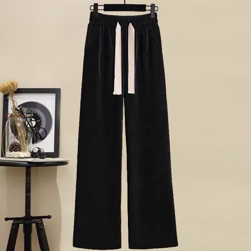 Jugendliches Herbst-Set – Stilvolle Bluse und lässiges Hosen-Outfit in Weiß und Schwarz – Abgestimmtes Ensemble fürs Büro und Wochenende (S-2XL)_voghion.com