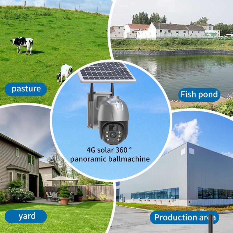 Smart Home Electronics Waterproof Solar Camera Camera No Need To Plug In Night Vision Binocular Camera Outdoor Solar Monitoring_voghion.com