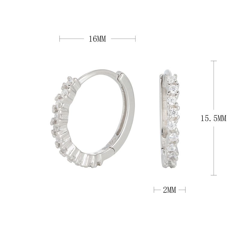 Orecchini pendenti in argento puro con pietra intarsiata, stile casual semplice e versatile, alla moda_voghion.com