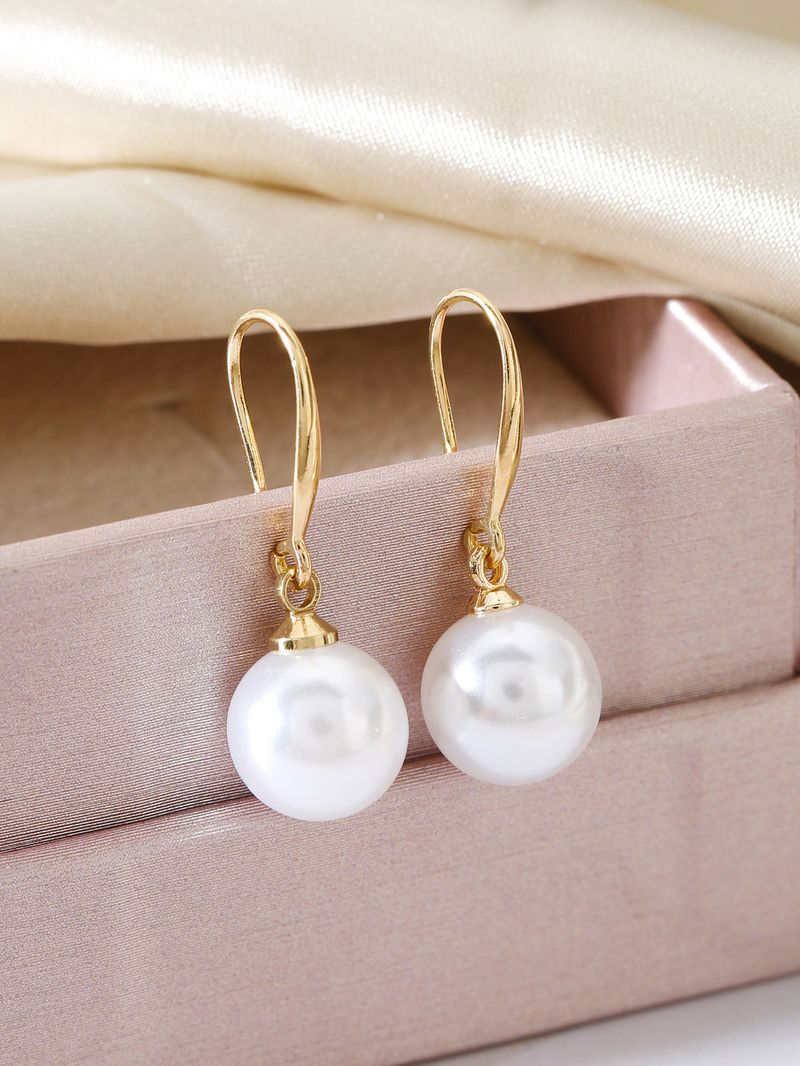 Earrings New Fashion Golden Pearl Earrings For Women All Match High End Exquisite Earrings Temperament Long Summer Holiday Earrings_voghion.com
