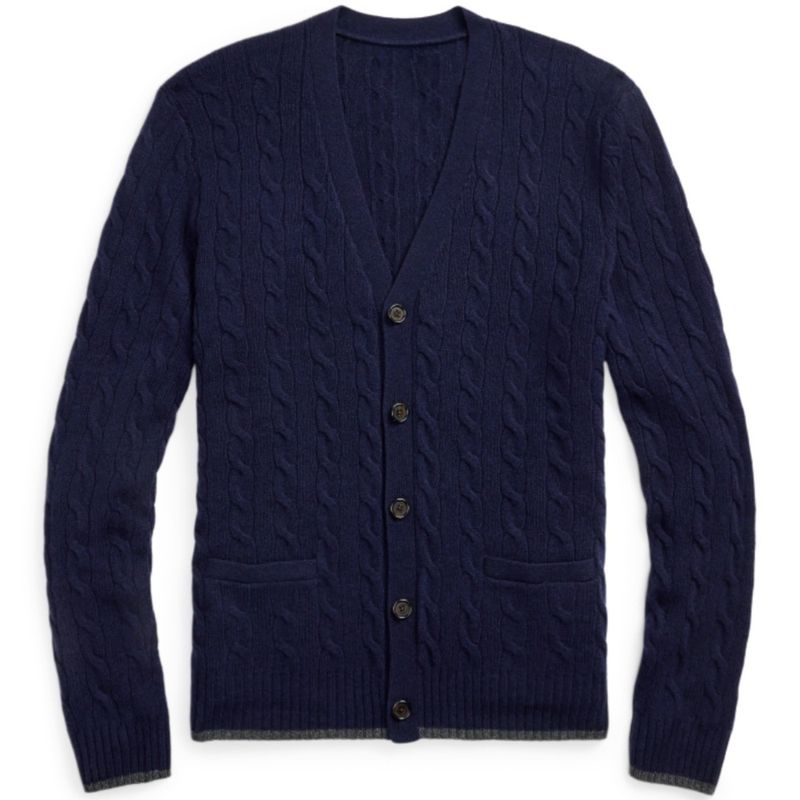 Herrenbekleidung Frühling und Herbst Strickjacke Herren V-Ausschnitt Twisted Pocket Pullover Gestrickte Herren Strickjacke Jacke Herren_voghion.com