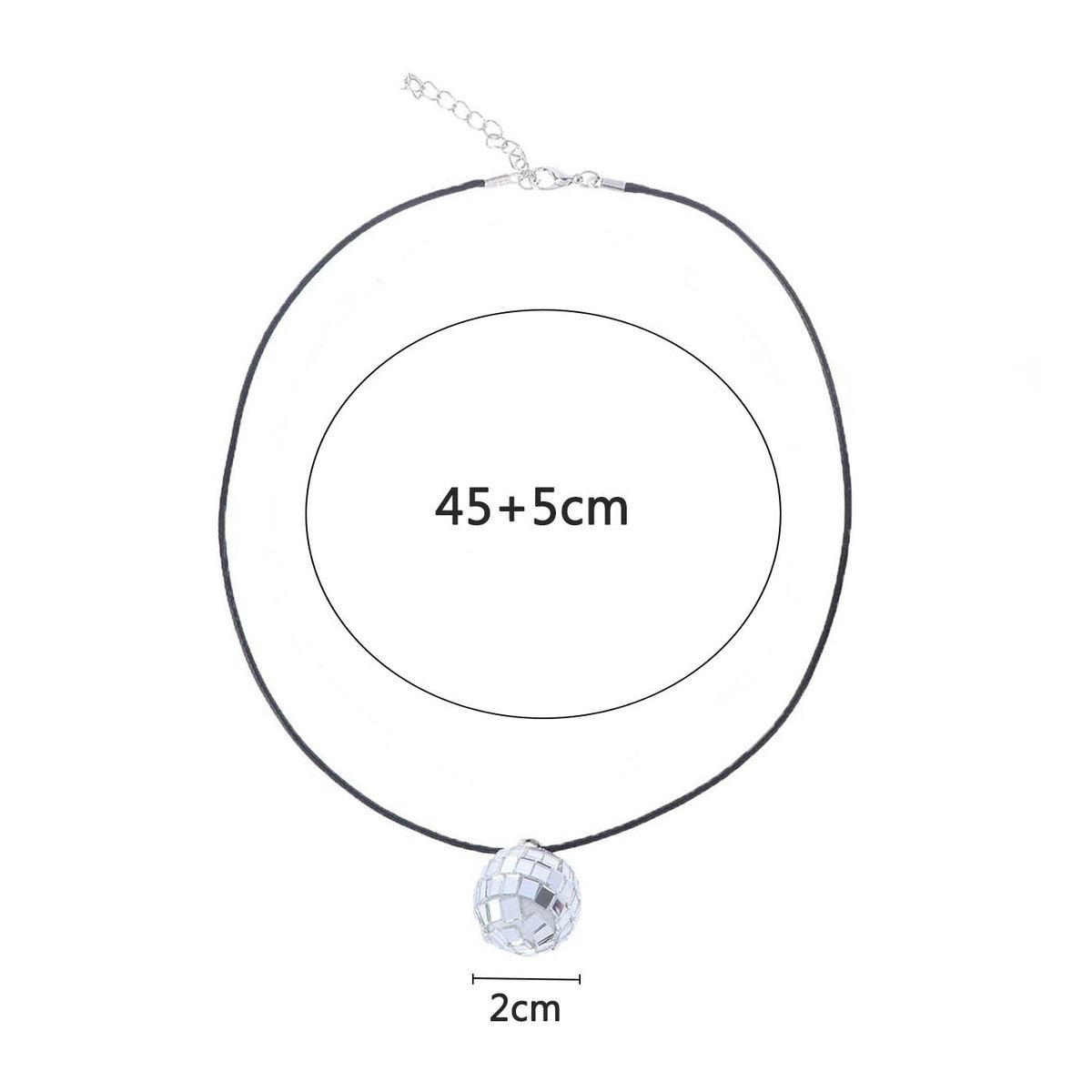 Disko koule Čelenka Náhrdelník Náramek Náušnice Retro Roztomilá Lesklá Zrcadlová Koule Čelenka 70. let Párty Tanec_voghion.com