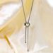 Stainless Steel Spring Snap Heart Shaped Versatile Electroplating Women's Tassel Necklace_voghion.com