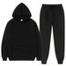 001 Cross-Border Sports Suit Foreign Trade Pullover Solid Color Sweatshirt Sweatpants Set Fashion Fleece Men's Hoodie_voghion.com