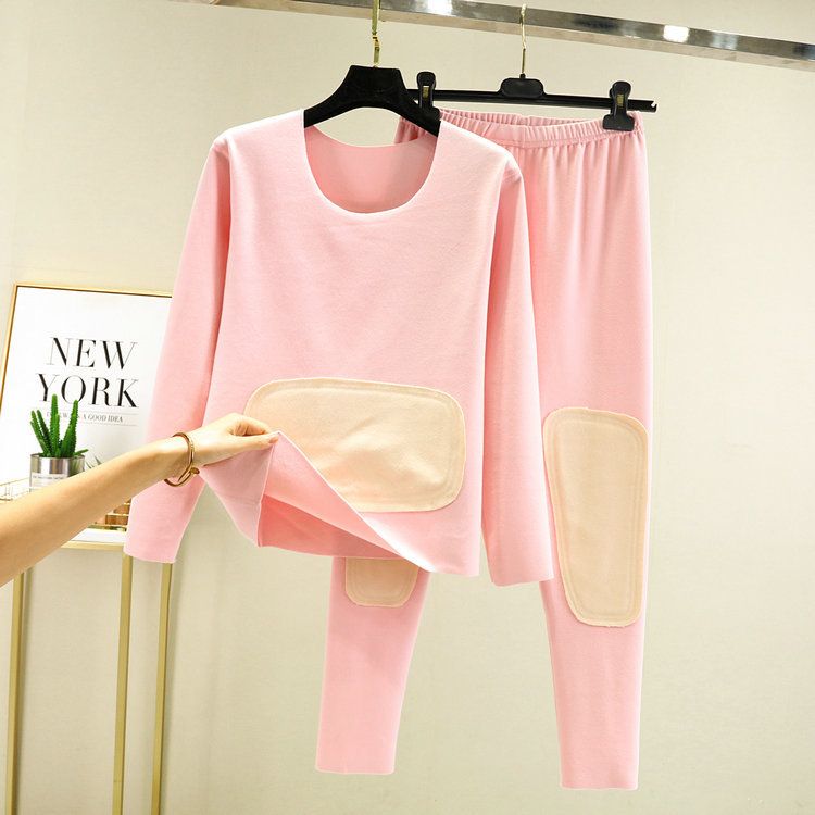 Naiste paksendatud samet, kuumutatud Saksa samet, õmblusteta alläärega pikkade varrukatega topid, sügis- ja talvised sügisriided ja pikad aluspüksid_voghion.com