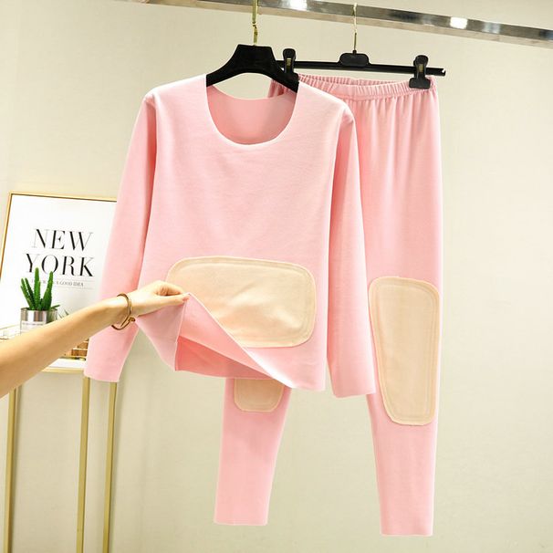 Naiste paksendatud samet, kuumutatud Saksa samet, õmblusteta alläärega pikkade varrukatega topid, sügis- ja talvised sügisriided ja pikad aluspüksid_voghion.com