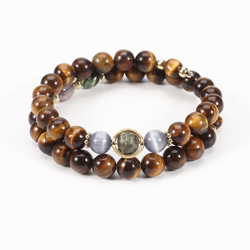 Braccialetto in agata naturale con rosario musulmano originale Tasbiha in stile etnico speciale da 8 cm_voghion.com
