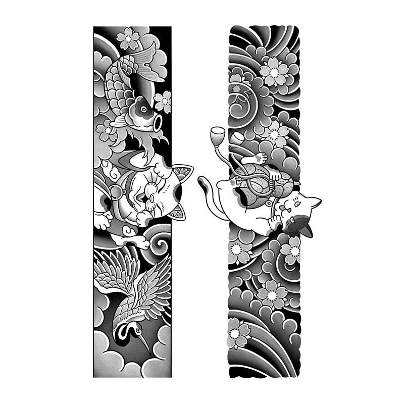 Kräuter-Tattoo-Aufkleber für Männer – wasserfest, langlebig, realistisches und nicht glänzendes Armband | modisches halbpermanentes Design | ideal für Partys_voghion.com