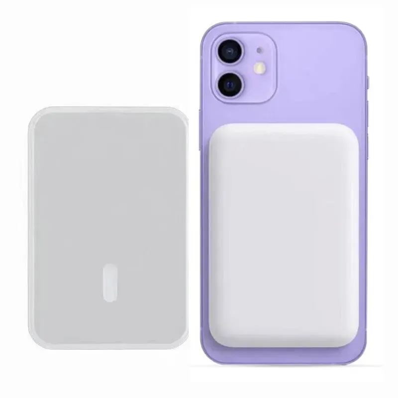 Batterie externe magnétique sans fil 5 000 mAh, chargeur rapide et mat, rechargeable et portable_voghion.com