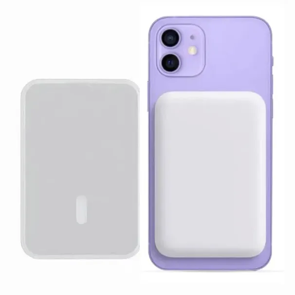 Batterie externe magnétique sans fil 5 000 mAh, chargeur rapide et mat, rechargeable et portable_voghion.com