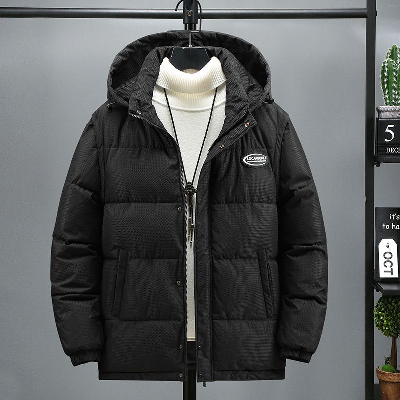 „Herren-Winterjacke mit abnehmbaren Ärmeln – Schwerer Acetat-Puffermantel für Übergrößen (4XL-10XL, 500 g Füllung, Stehkragen)“_voghion.com