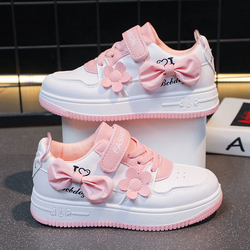 Girls Shoes Children's White Shoes Spring And Autumn New Girls Soft Sole Versatile Casual Sports Shoes Lightweight_voghion.com
