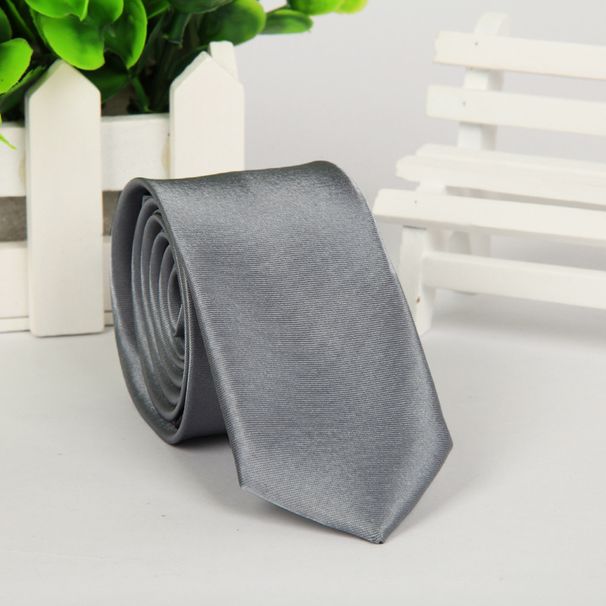 New Men's 5cm Solid Color Narrow Hand-tied For Men Business Casual Group Tie Custom Wholesale_voghion.com