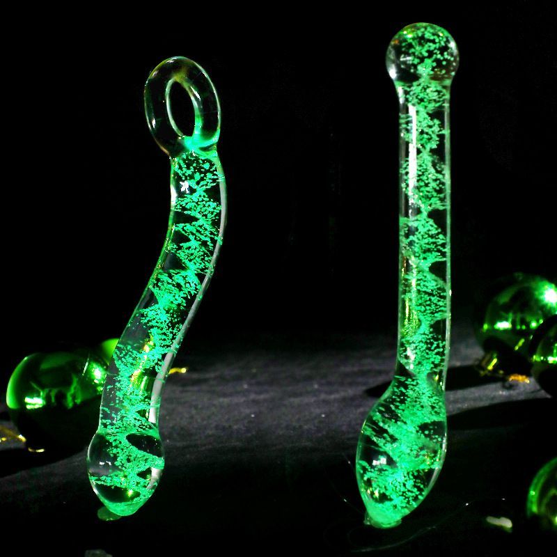 Peach Yoyo Mystery Night Light Galaxy Wand Gode en cristal brillant Jouet sexuel pour femme adulte Produit de masturbation_voghion.com