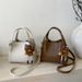 Autumn Lychee Pattern Soft Leather Bucket Bag For Women, Elegant Design, Large Capacity, Mother-Daughter Bag, Commuting_voghion.com