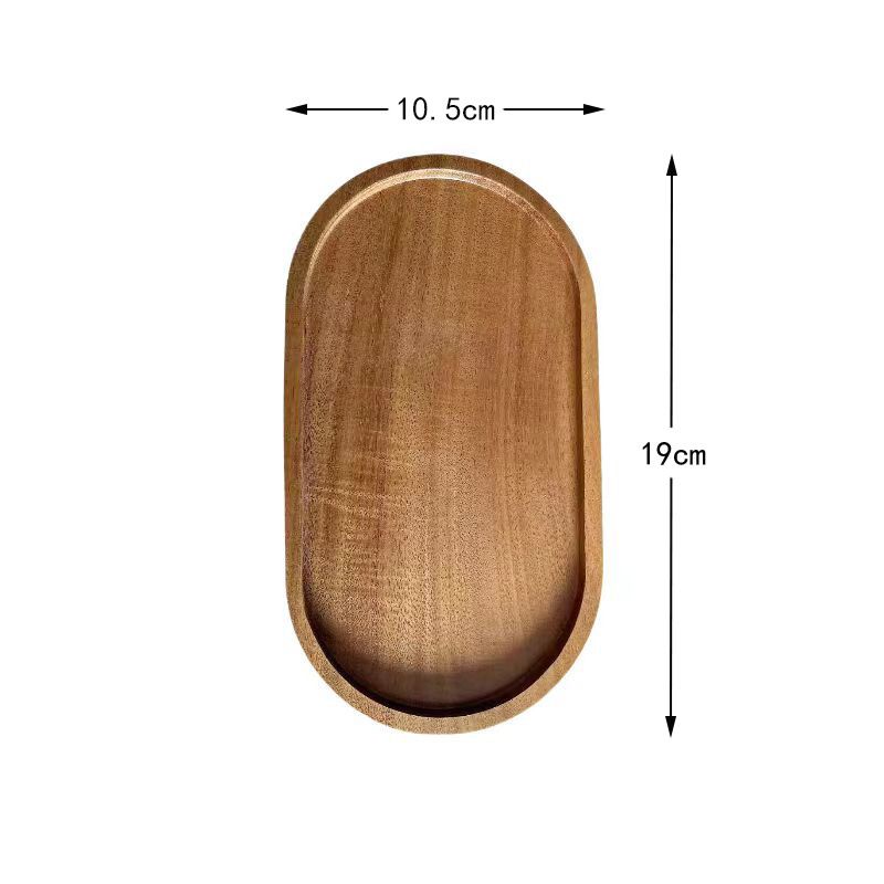 Acacia Wood Rectangular Serving Tray – Heat-Resistant Wooden Platter For Bread Tea Cups & Dining (Elegant Natural Wood Grain Finish)​_voghion.com