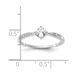 Sterling Silver Rhodium-plated Polished & Square Shaped CZ Ring_voghion.com