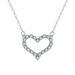 Collana alla moda con ciondolo a forma di cuore in argento sterling S925 placcato in oro pt950, accessori per ciondoli femminili_voghion.com