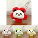 Panda Adorable Colorful Plush Keychain Accessory With Cute Flower Design For Bags_voghion.com